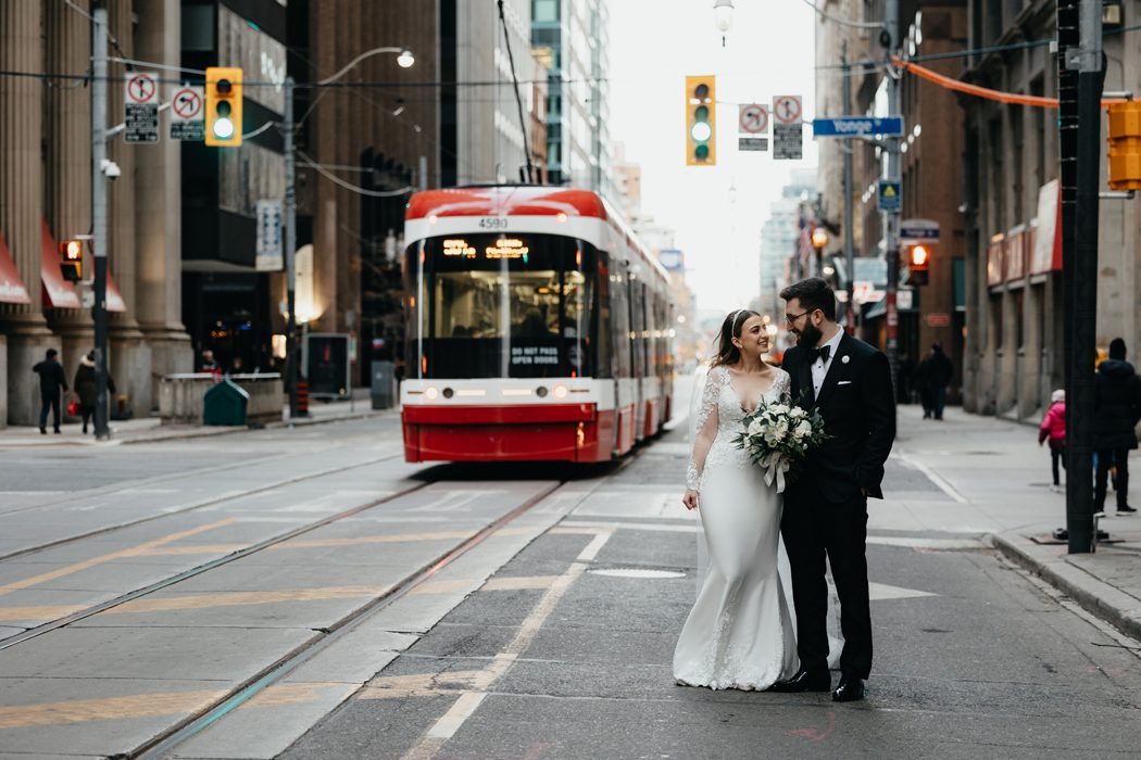 Passers-by removed from a street photo: before retouching