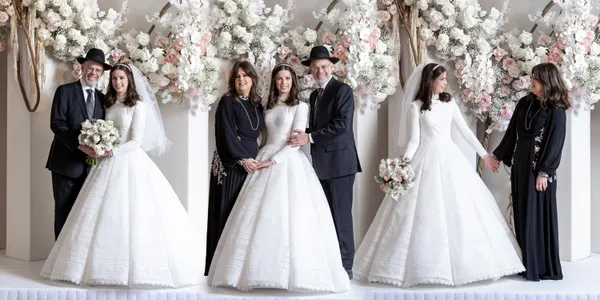 Jewish wedding album spread