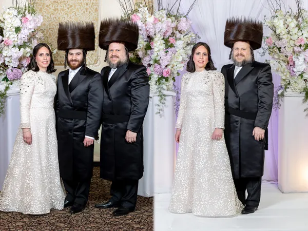 Jewish wedding album spread