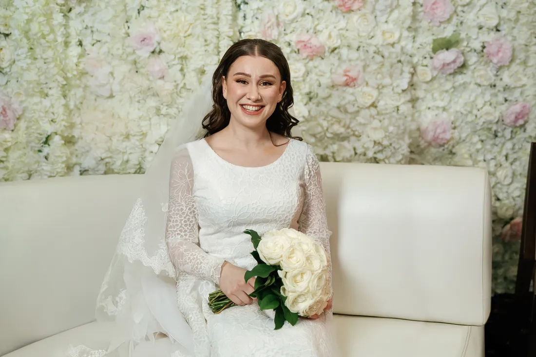 Bride portrait from a group: after