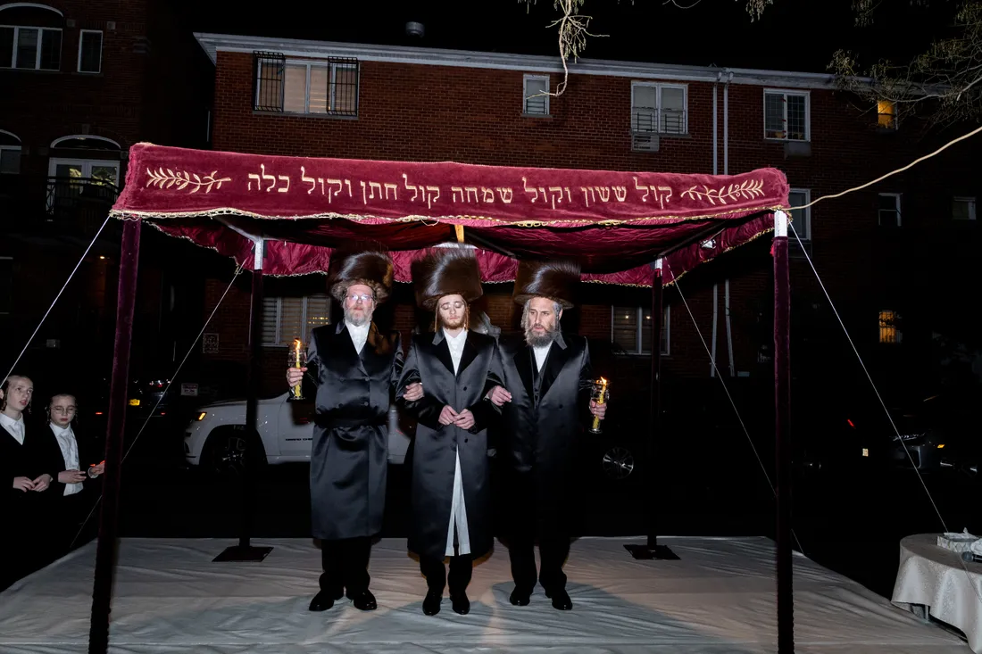 Chuppah light removed: after